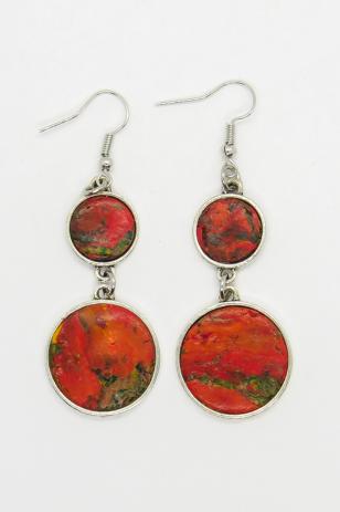 Серьги с несколькими элементами 01143 (h 70 мм)