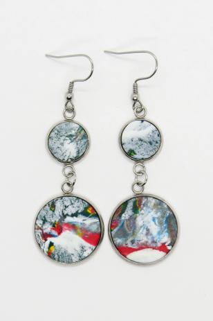 Серьги с несколькими элементами 01156 (h 70 мм)