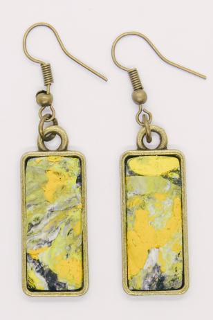 Серьги прямоугольные 02478  (10х25мм)